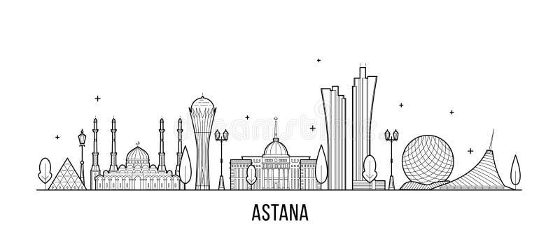 Раскраска город Астана для детей